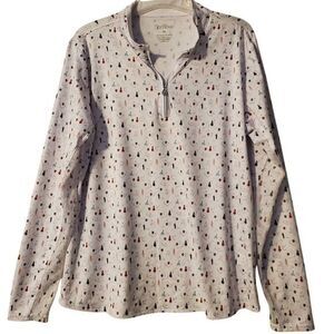 San Soleil Shirt Women's Large Multicolor 1/4 Zip Athleisure Golf UPF 50 Cooling